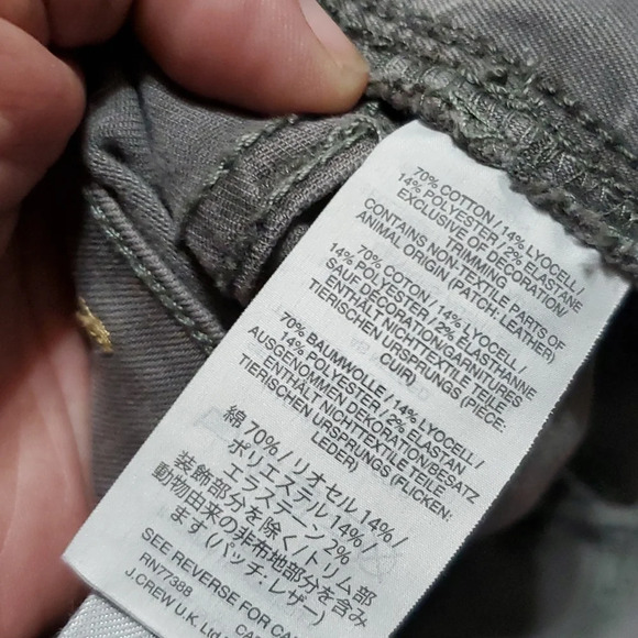 Madewell 9" high rise skinny grey raw hem jeans - Picture 5 of 9